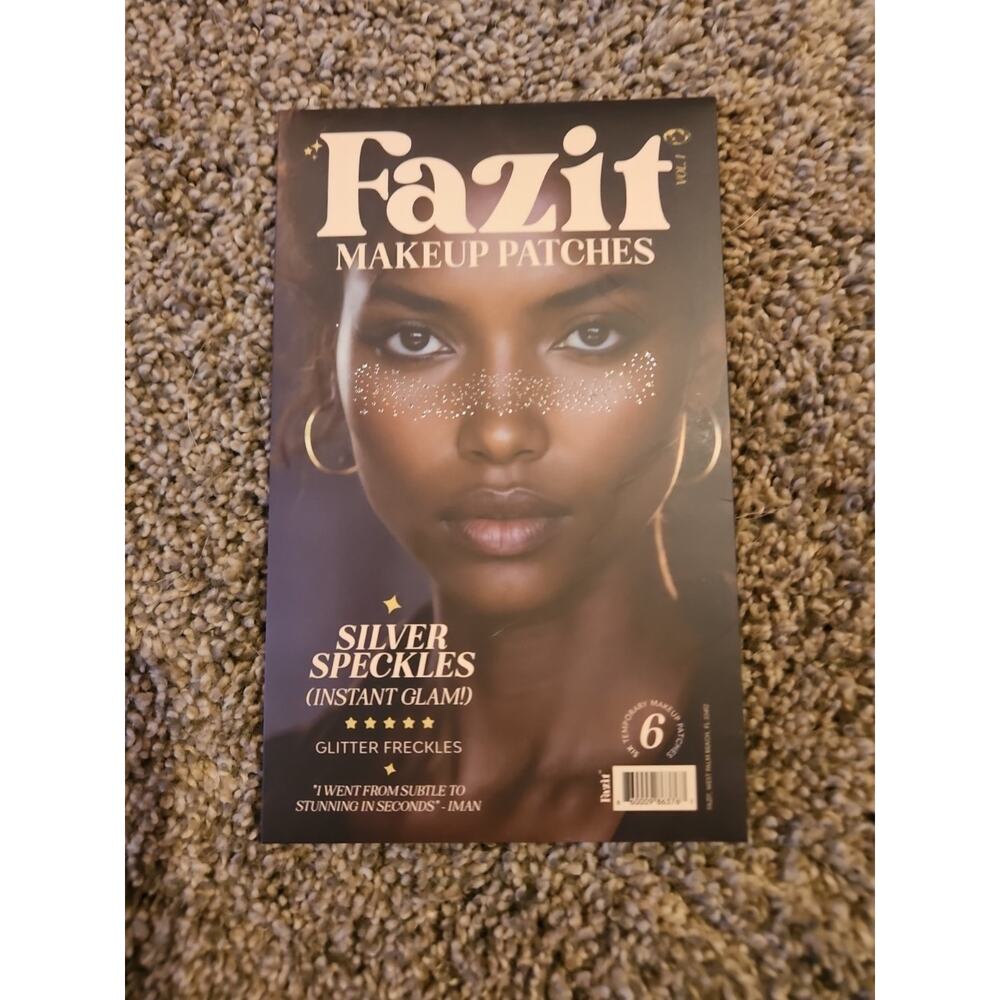 Fazit Makeup Patches Silver‎ Speckles Glitter Freckles 6 Pack Sparkle Glam New